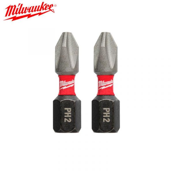 Насадка Milwaukee SHOCKWAVE PH2 25 мм (2шт) 4932430852